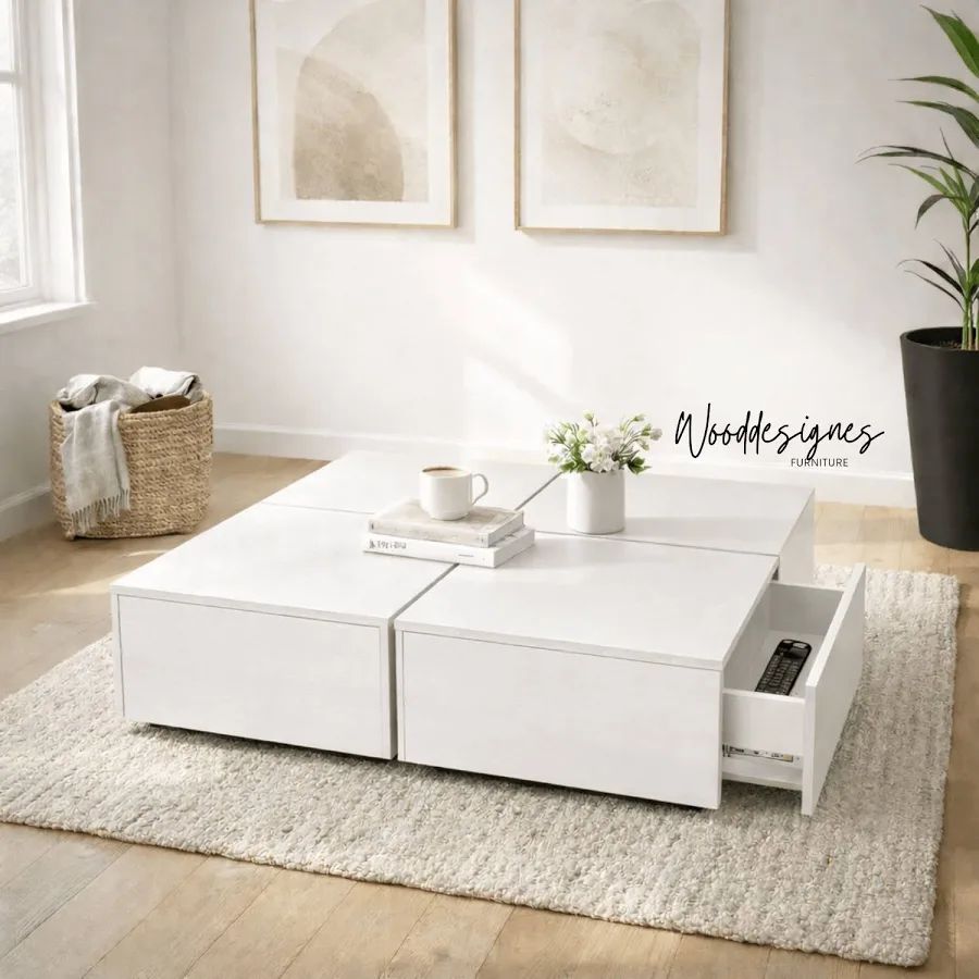 Modern Grey Minimalist Coffee Table